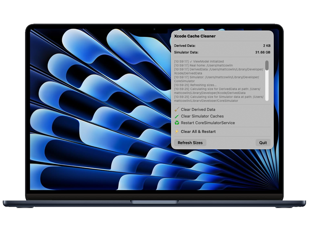 DevCacheCleaner Screenshot